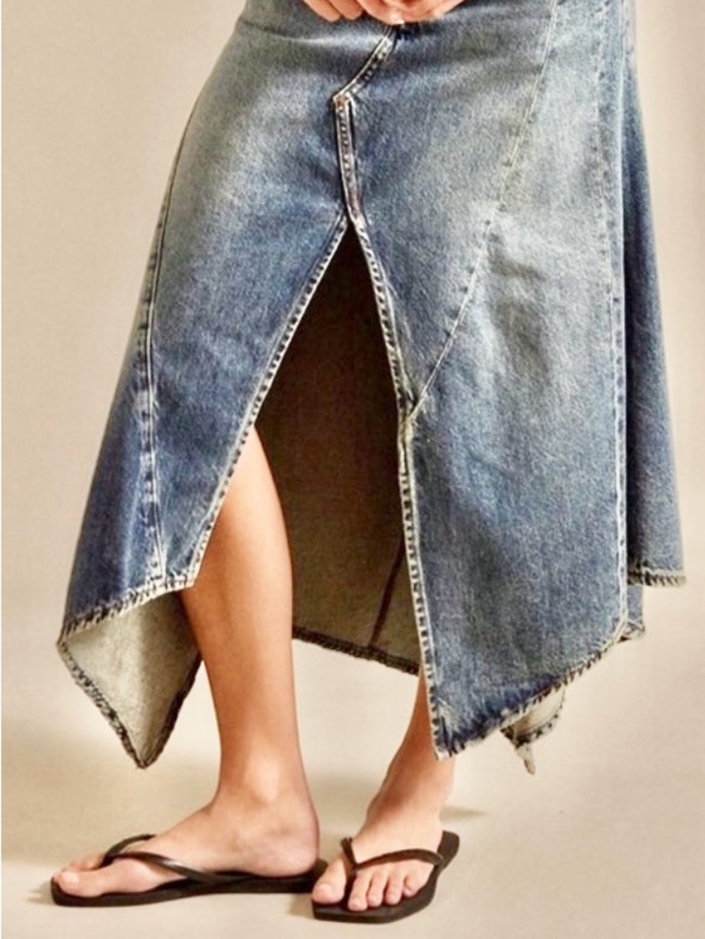 We The Free Boho Fall Fashion Boho Boot Ready Raw Edge Maxi Skirt Sz 28